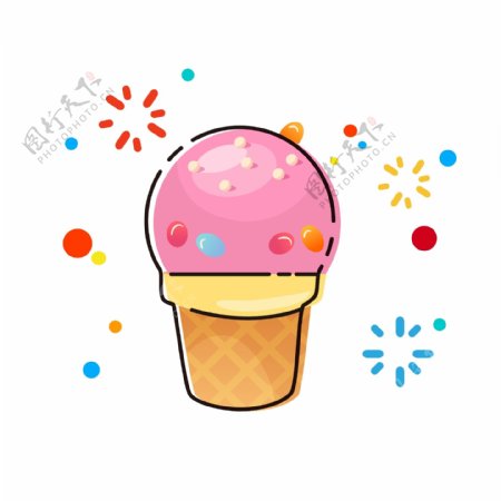 MBE卡通手绘冰淇淋食物美食