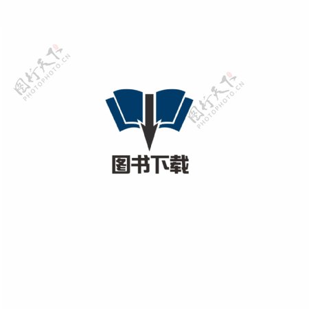 图书下载logo设计