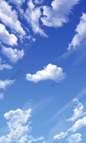 蓝天白云顶画艺术设计背景底纹素
