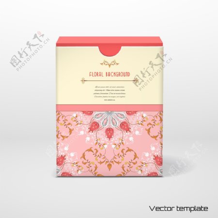 粉色清新茶叶盒包装