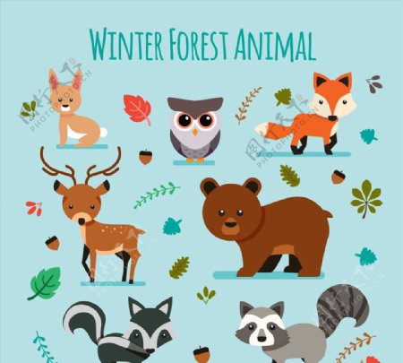 7款可爱冬季森林动物