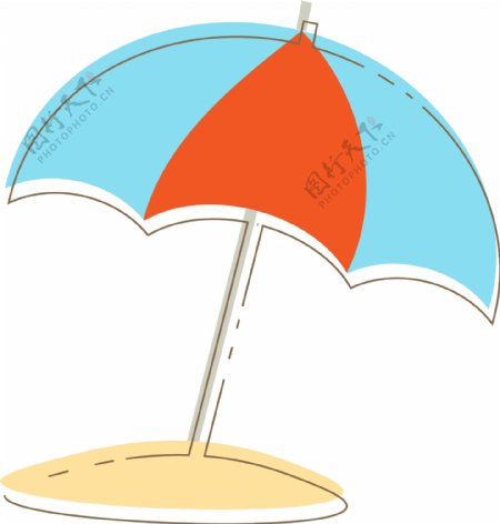 沙滩夏天MBE可爱卡通太阳伞遮阳伞