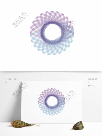 蓝紫色渐变科技圆形底纹线条背景元素设计