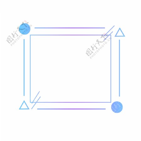 科技边框蓝紫渐变几何元素设计