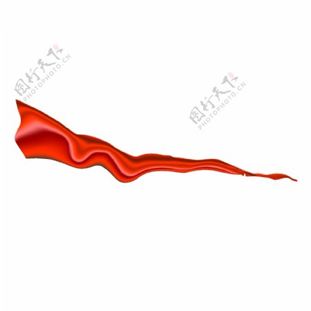 写实红布丝带中国风红色飘带
