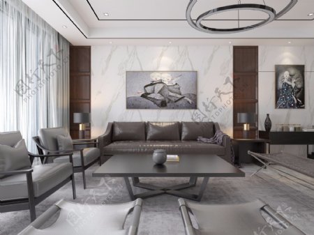 中式简约客厅装修效果图沙发背景