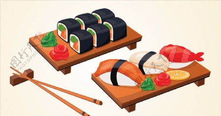 日本寿司矢量素材