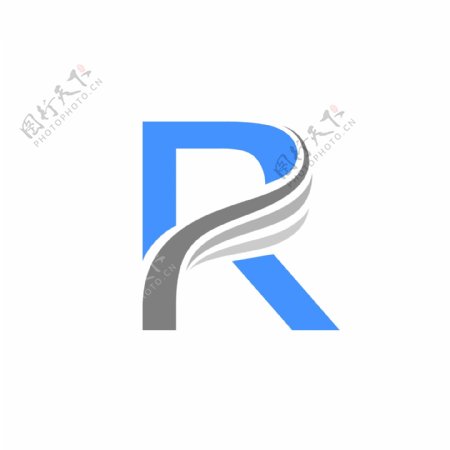 互联网类R字母造型标识logo