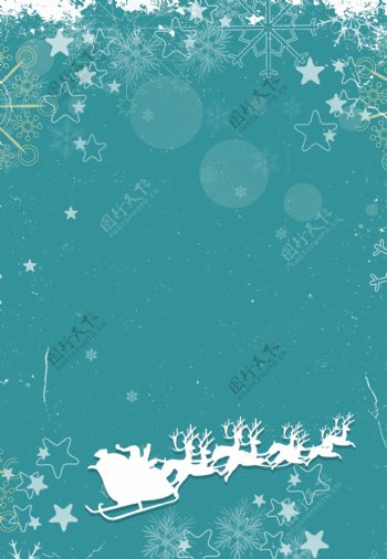 简约蓝色圣诞节底纹背景设计