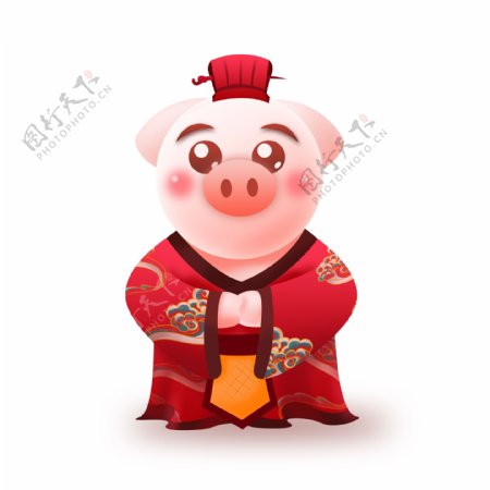 2019春节拜年生肖猪汉元素服装