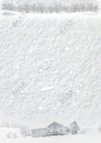 简约白色雪地冬至背景素材