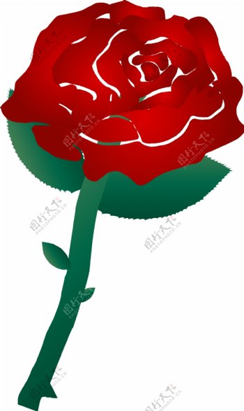 情人节玫瑰花元素渐变形状矢量创意套图2