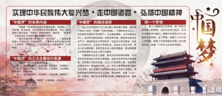 中国风党建中国梦展板设计