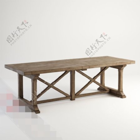 3d木质桌子渲染模型下载