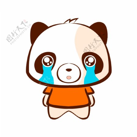 熊猫哭泣表情包表情设计