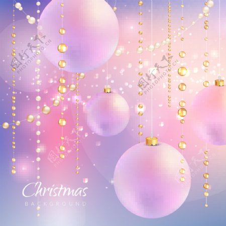 抽象粉色圣诞节贺卡适量背景
