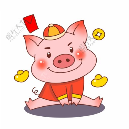 动漫卡通动物可爱猪可商用