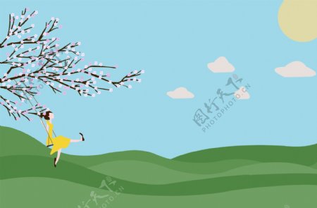 春景插画