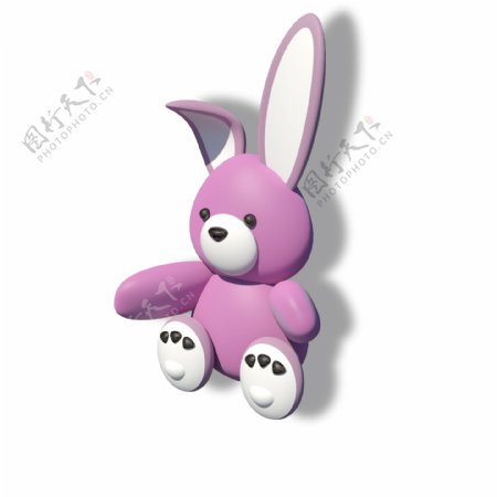 儿童玩具粉红小兔