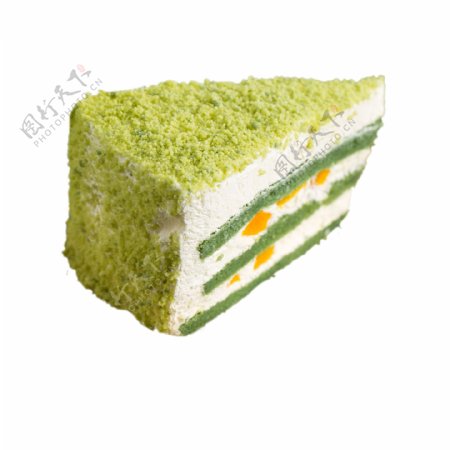 绿色的奶油蛋糕免抠图