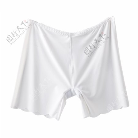 白色棉质短裤元素