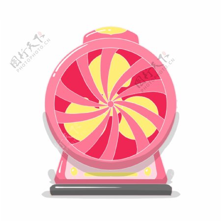 粉色的可爱电风扇