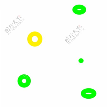 绿色黄色小圆圈漂浮背景