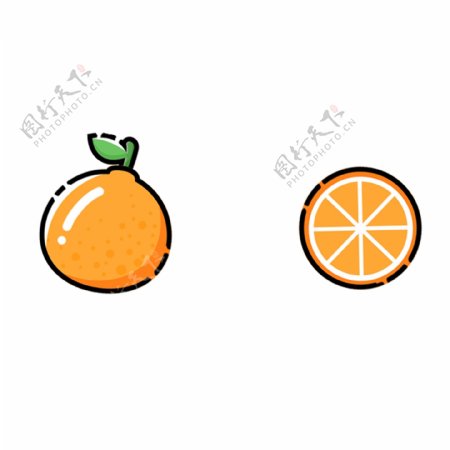 黄色水果橘子装饰