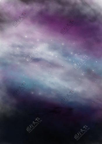 星空紫蘭色滿天星宇宙繁星