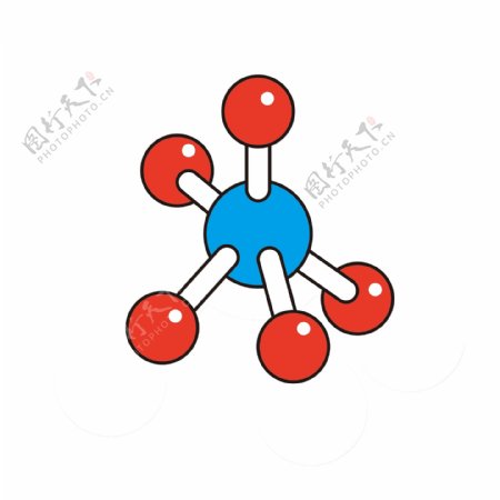 科学分子模型插画