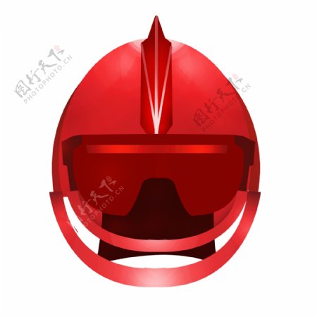 时尚红色头盔插画