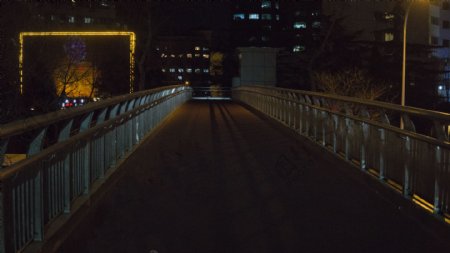 城市夜景系列之天桥人行道