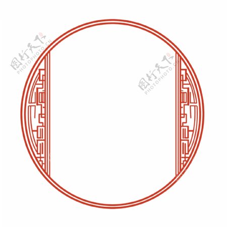 圆形中国风传统边框