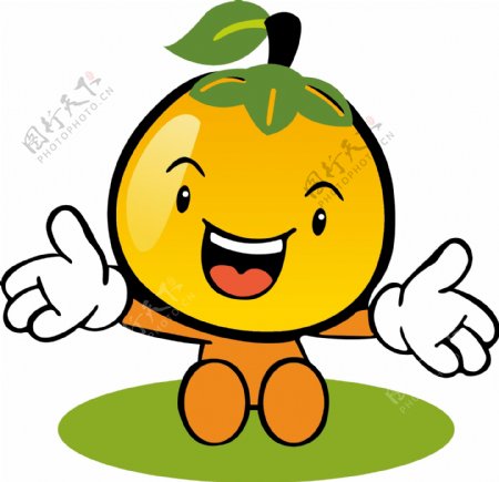 卡通人物橘子可爱水果