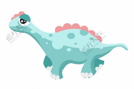 行走的小恐龙插画