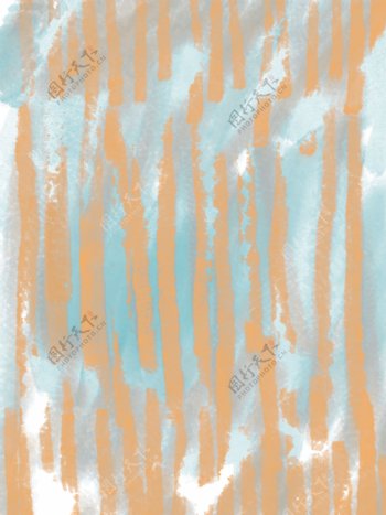 艺术感抽象写意条纹水彩蓝色橙色背景