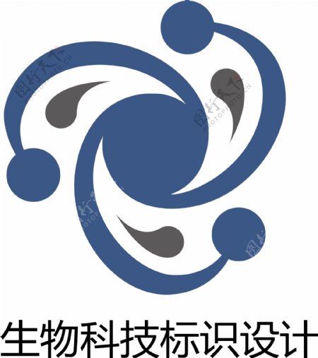 生物科技标识设计logo