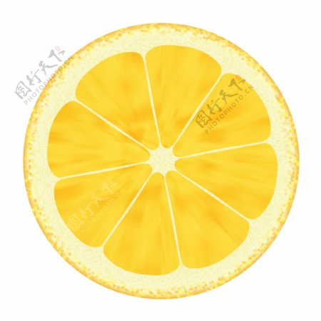 手绘柠檬片图案素材