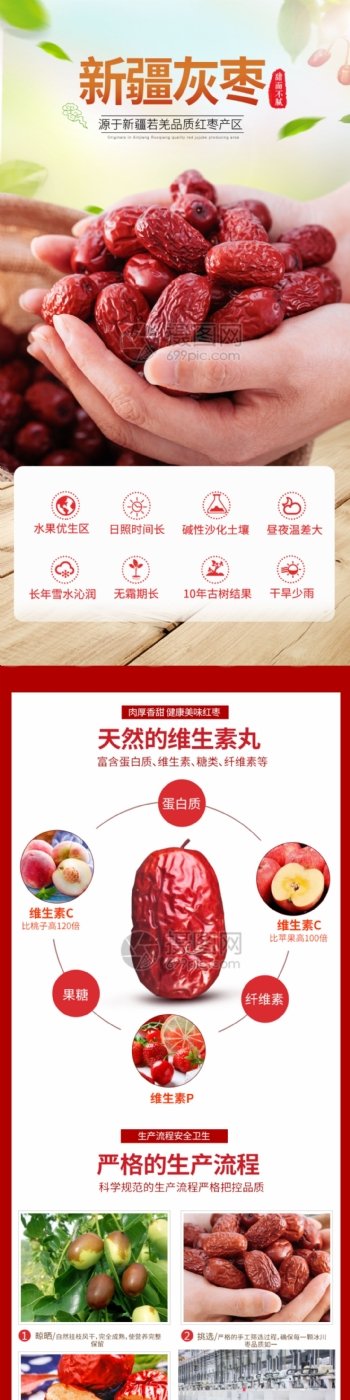 红枣促销淘宝详情页
