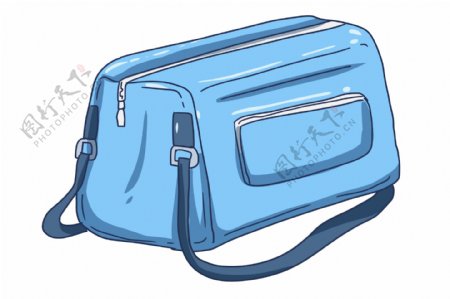 蓝色卡通行李袋