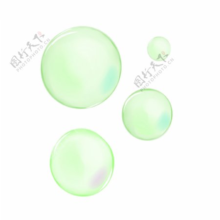 绿色梦幻气泡插画