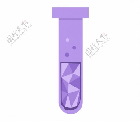 紫色试管和液体