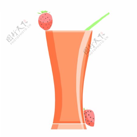 草莓果汁饮品