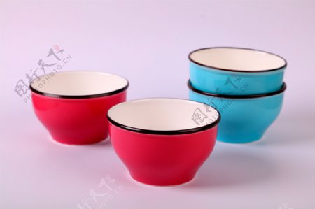 碗瓷碗彩色碗餐具陶瓷