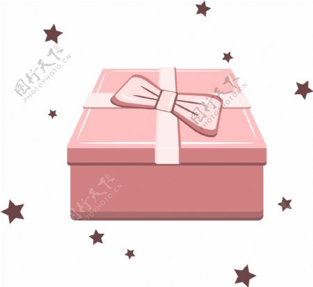 粉色礼物礼盒元素