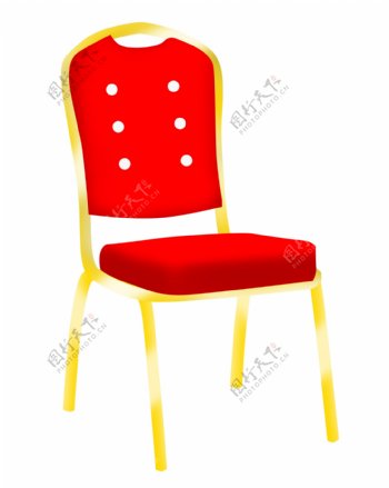 红色的漂亮椅子插画