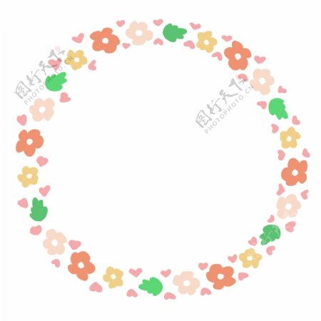 鲜艳的花朵花藤插图