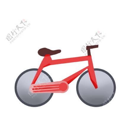 红色的自行车插画