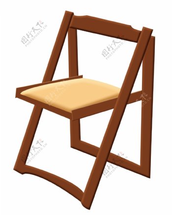 一把红木椅子插画