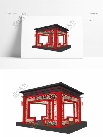现代中式方厅SU模型